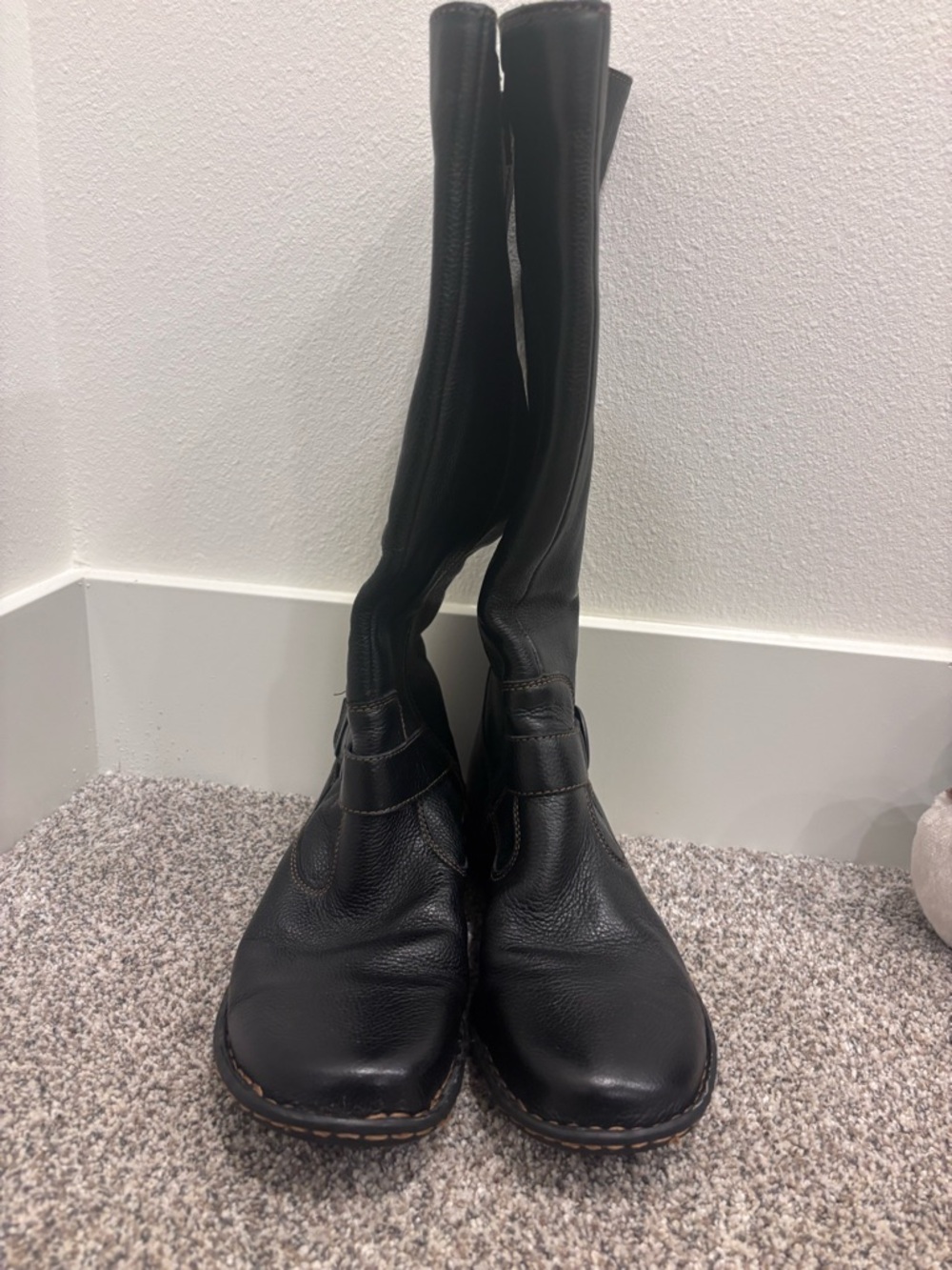 boc Black Over-the-Knee Leather Boots